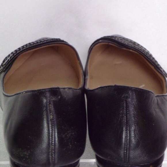 NINE WEST size 6M NW7SPLENDOR black point-toe ballet flats leather uppers - Picture 13 of 16